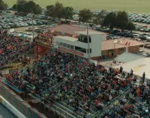 Race fans in the grandstands